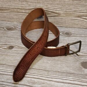Lucky Brand brown crackle leather new men belt size 40